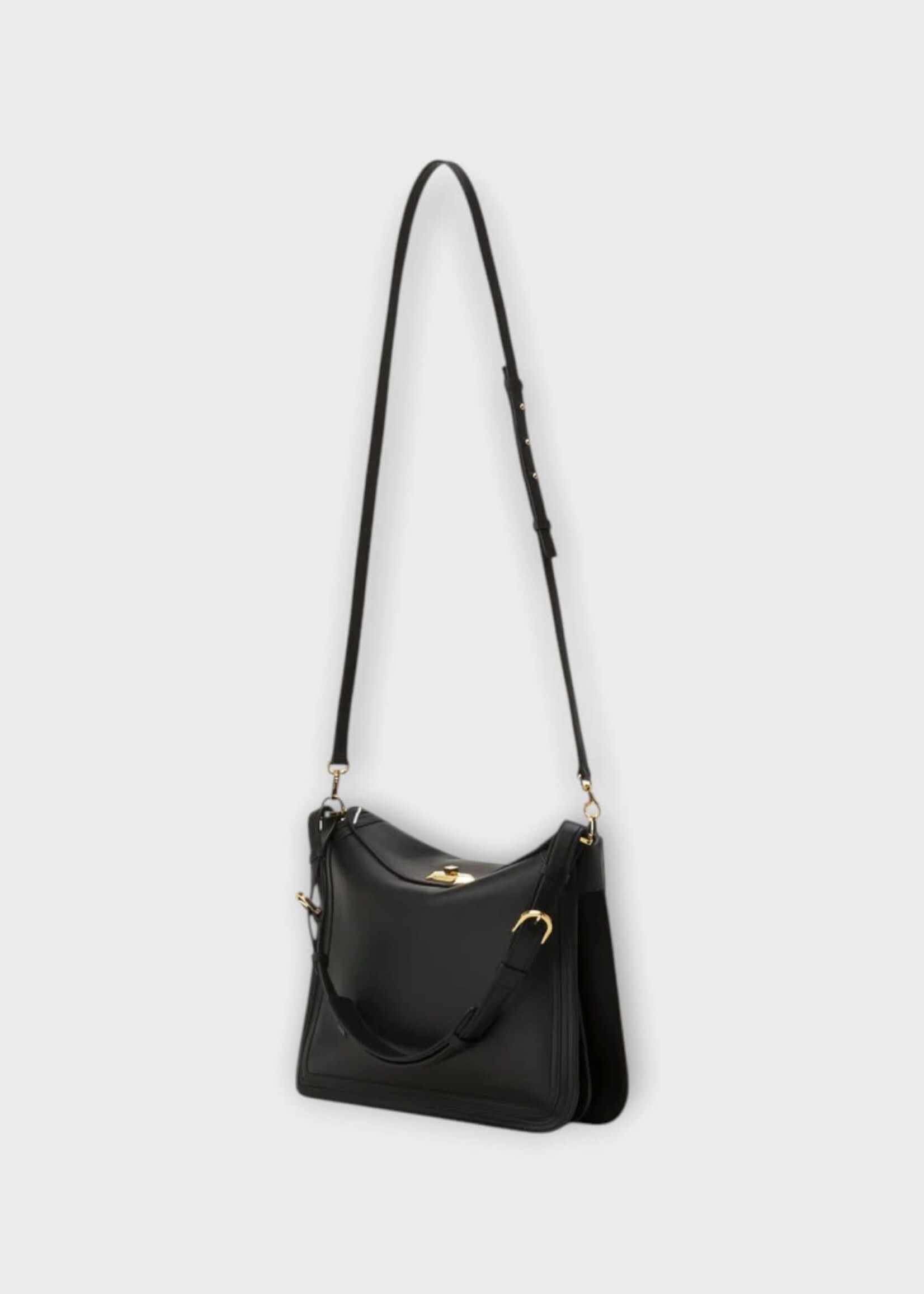 Lanvin Lanvin Bag, Black, Compagnon Asymmetrical Shoulder Bag In Black