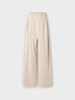 Lanvin Lanvin Trousers, Beige, Wool & Cashmere Relaxed Fit Straight Leg Trousers In Moon