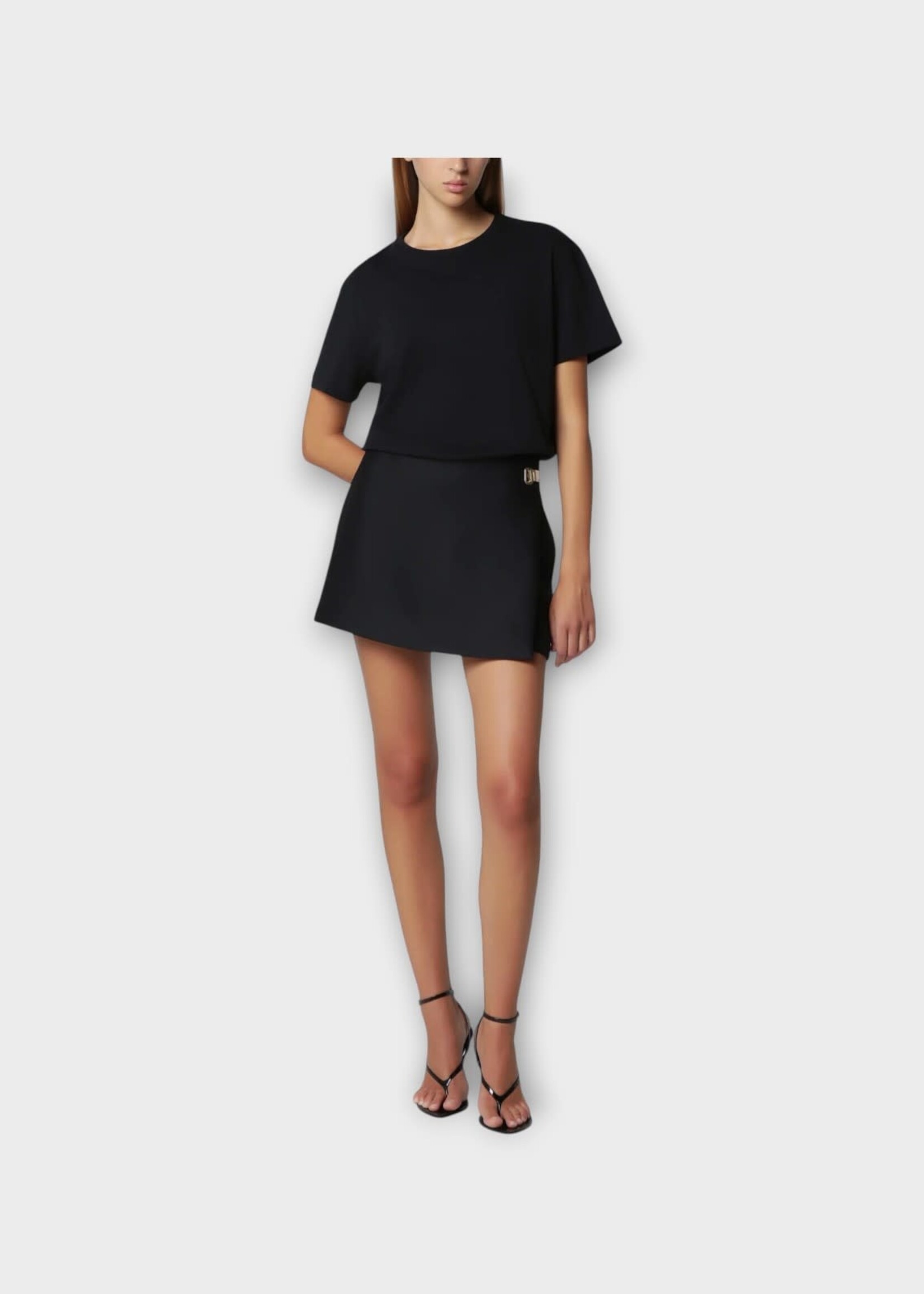 Balenciaga Balenciaga Skirt, Black, Wool & Silk Mini Tailored Skirt