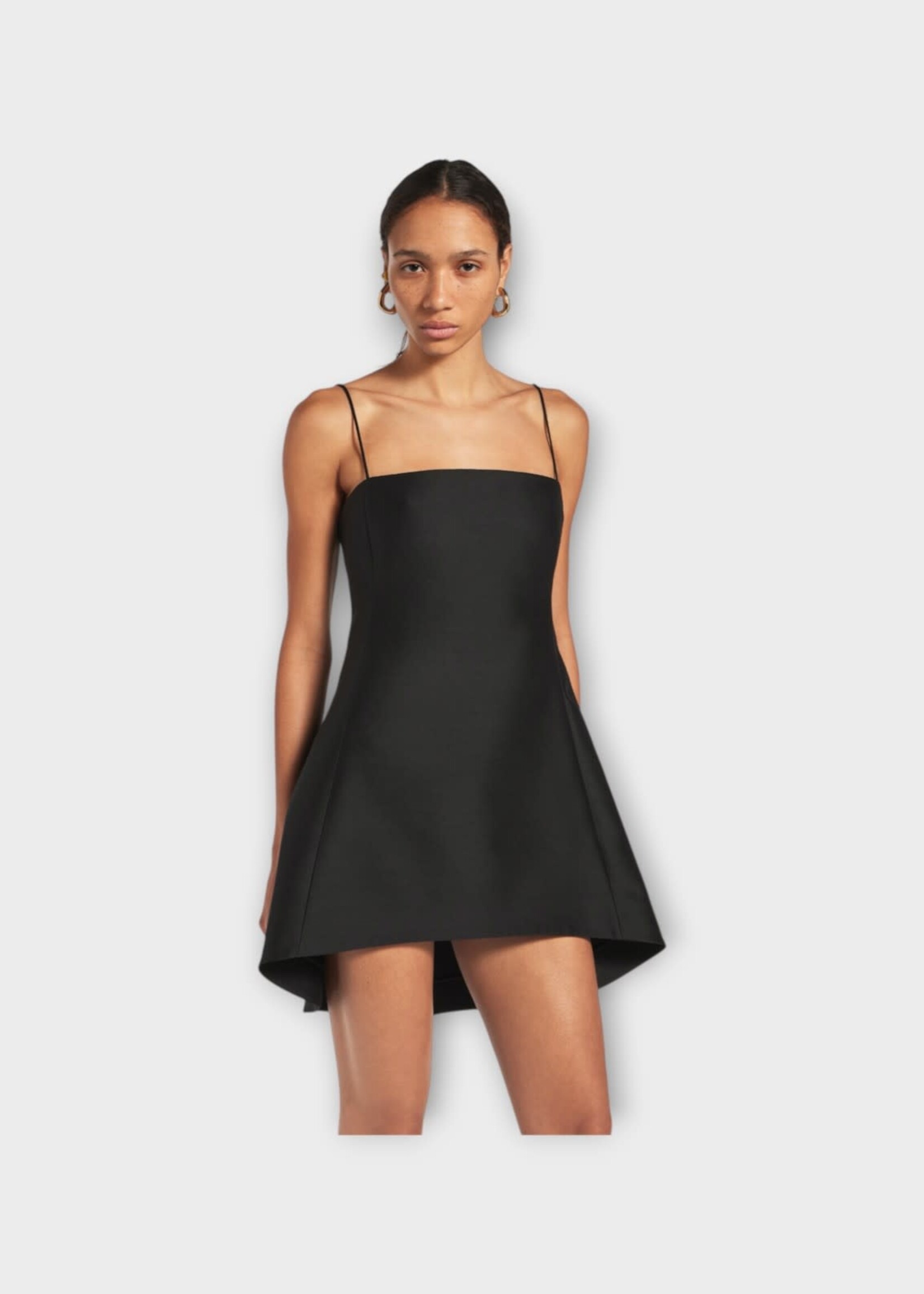 Balenciaga Balenciaga Dress, Black, Wool & Silk Babydoll Strap Dress Black