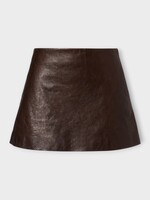 Balenciaga Balenciaga Skirt, Brown, Calf Leather Mini Skirt Coffee