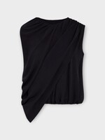 Balenciaga Balenciaga Top, Black, Silk Draped Cape Top in Black