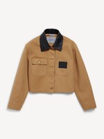 Balenciaga Balenciaga Jacket, Beige, Cotton Cropped Workwear Jacket in Beige w/ Chest Pocket