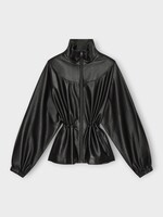 Givenchy Givenchy Jacket, Black, Leather High Neck Tracksuit Jacket In Black