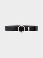 Givenchy Givenchy Belt, Black, Hoop Belt 40MM In Black w/ Silver Buckle
