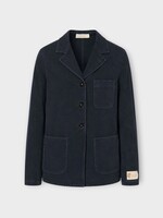 Massimo Alba Massimo Alba Jacket, Blue, Baglietto Cotton Single Breasted Blazer In Dark Blue w/ Patch Pockets