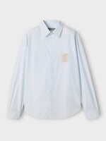 Jacquemus Jacquemus Shirt, Multi, La Chemise Simon ML Cotton Striped Shirt in Light Blue & White