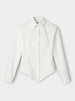 Jacquemus Jacquemus Shirt, White, La Chemise Triangle Cotton Fitted Asymmetric Shirt In White