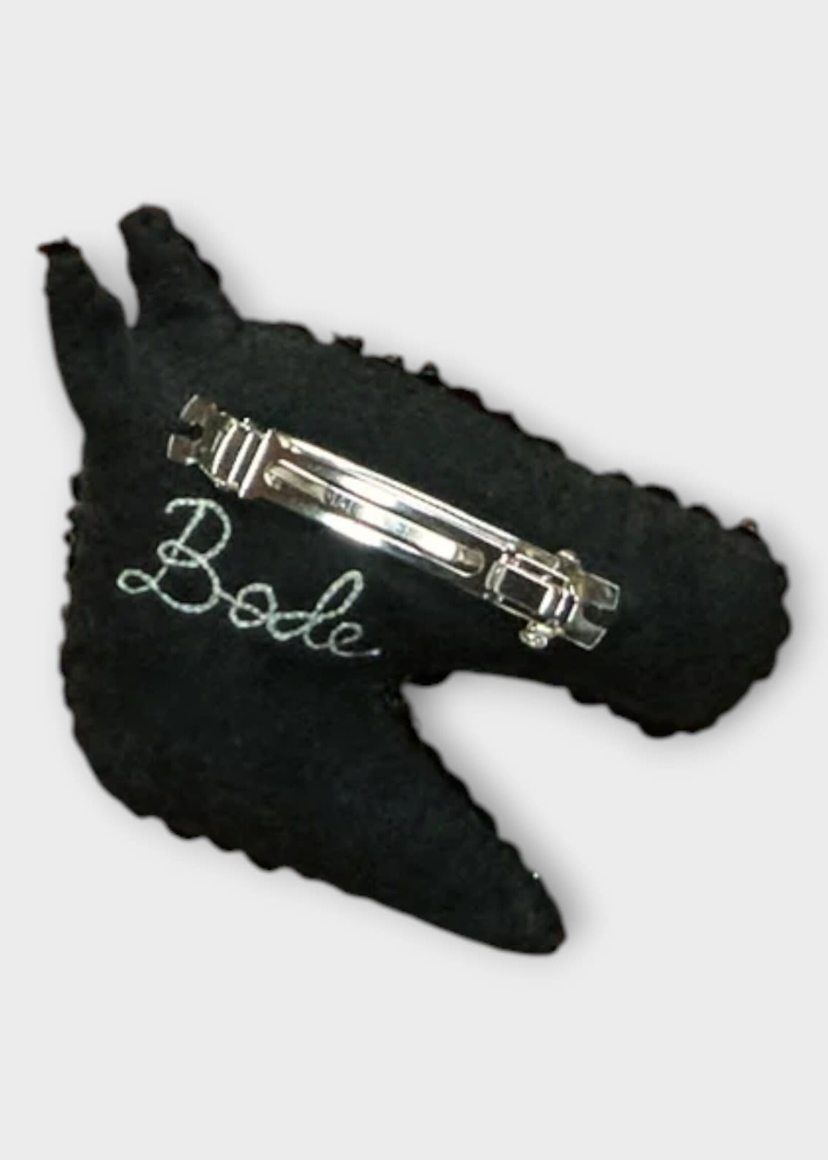 Bode Bode Hair Accessory, Black, Sequin Pony Barette In Black