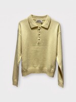 Alexandra Golovanoff Alexandra Golovanoff Knitwear, Yellow, Léon Cashmere Oversized Polo Sweater In Sun 21