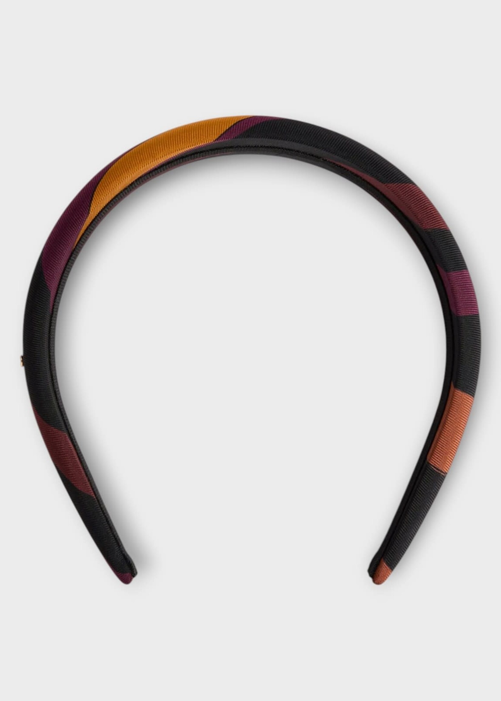 Pucci Pucci Hair Accessory, Print, Silk Twill Hair Band In Bordeaux & Gold w/ Marmo Print