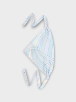 Pucci Pucci Hair Accessory, Print, Silk Twill Headscarf In Light Blue w/ Iride Print