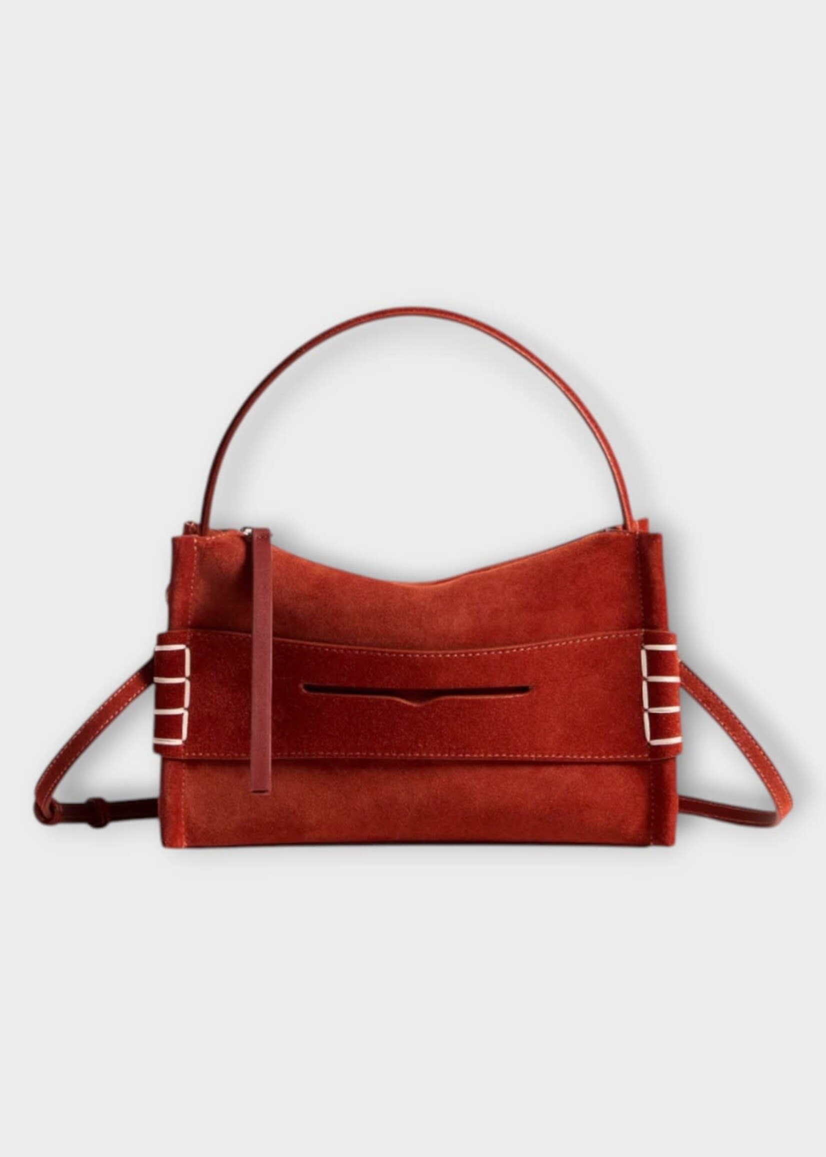 J.W. Anderson J.W. Anderson Bag, Red, Small Loafer Suede Bag In Rust