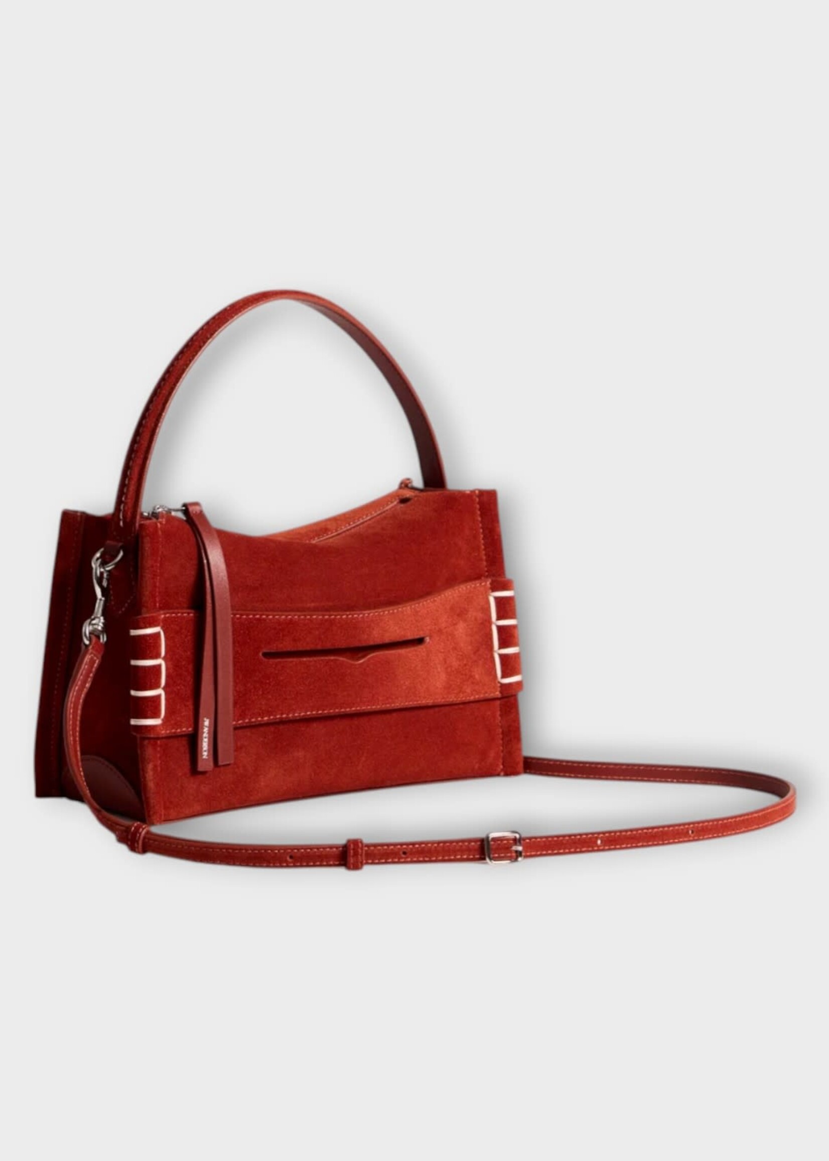 J.W. Anderson J.W. Anderson Bag, Red, Small Loafer Suede Bag In Rust