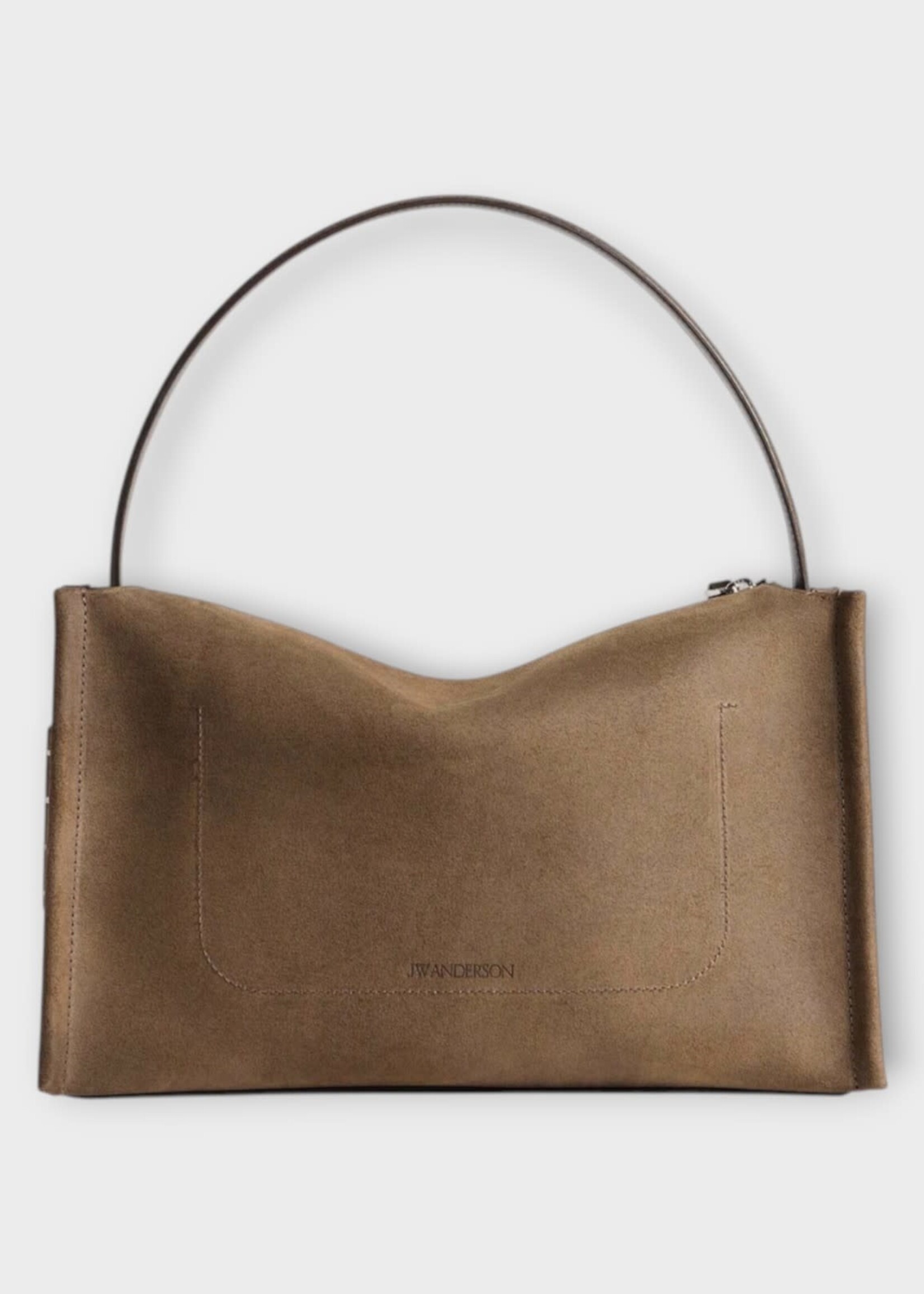 J.W. Anderson J.W. Anderson Bag, Grey, Medium Loafer Suede Bag In Dark Taupe