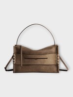 J.W. Anderson J.W. Anderson Bag, Grey, Medium Loafer Suede Bag In Dark Taupe