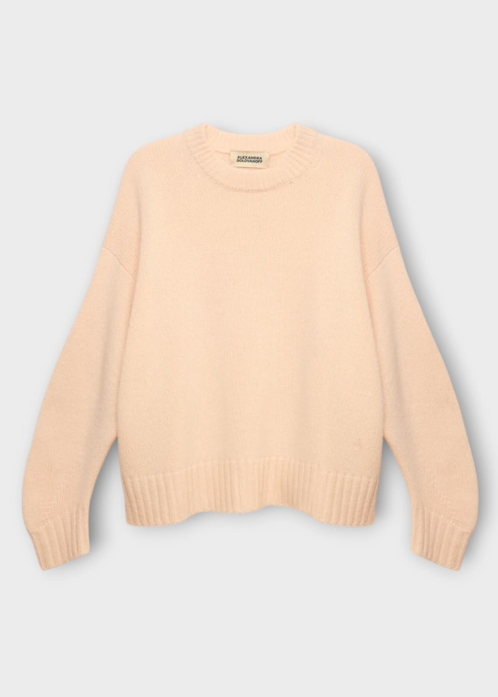 Alexandra Golovanoff Alexandra Golovanoff Knitwear, Pink, Cosima Cashmere Crew Neck Knitwear In Blush 21