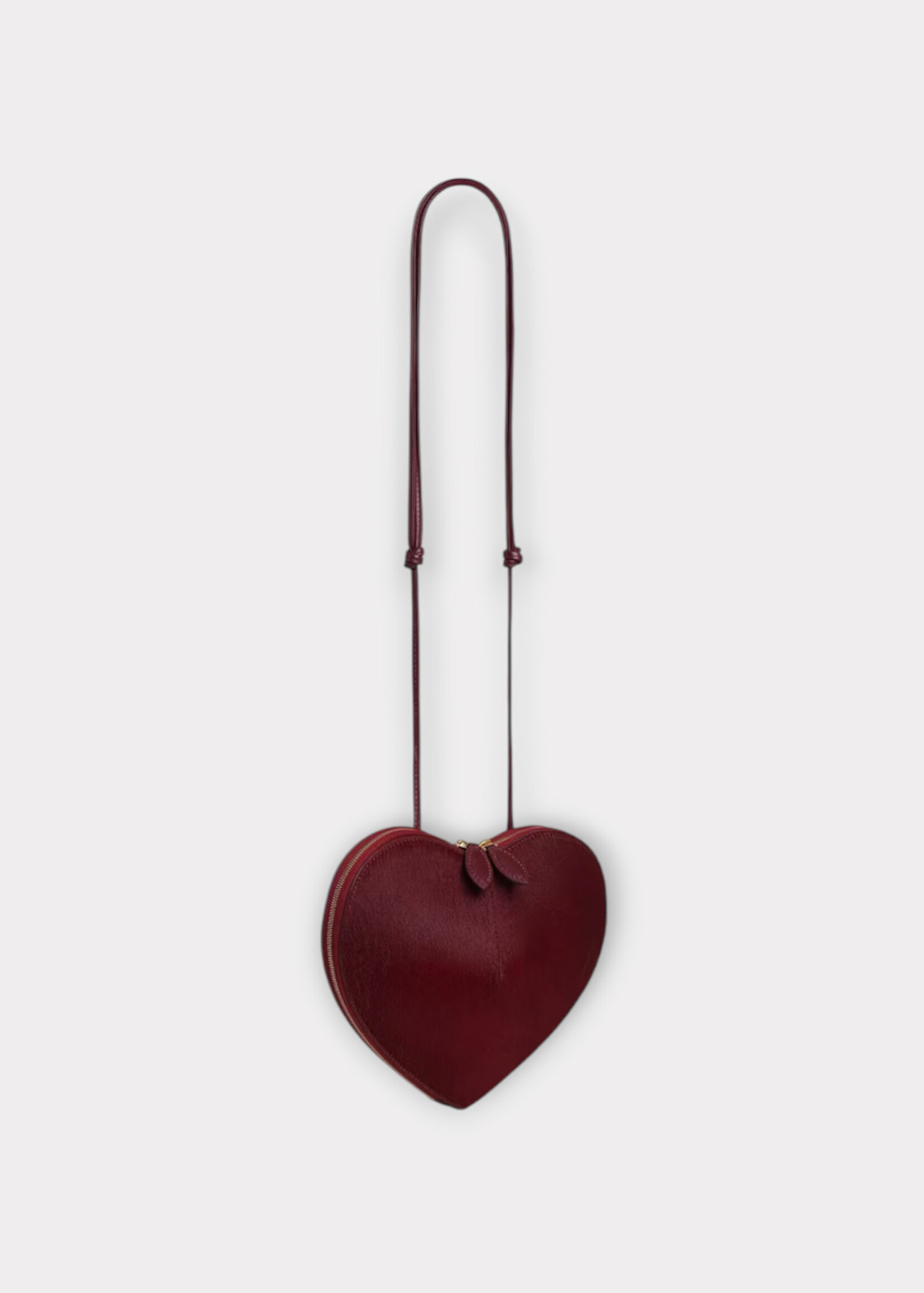 Alaia Alaia Bag, Red, Coeur Bi Material Haircalf Shoulder Bag In Cerise