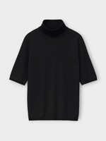 Iris Von Arnim Iris von Arnim Knitwear, Black, Rockdale Cashmere Short Sleeve Top In Black