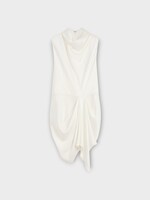 Givenchy Givenchy Top, White, Satin Draped Top In Off White