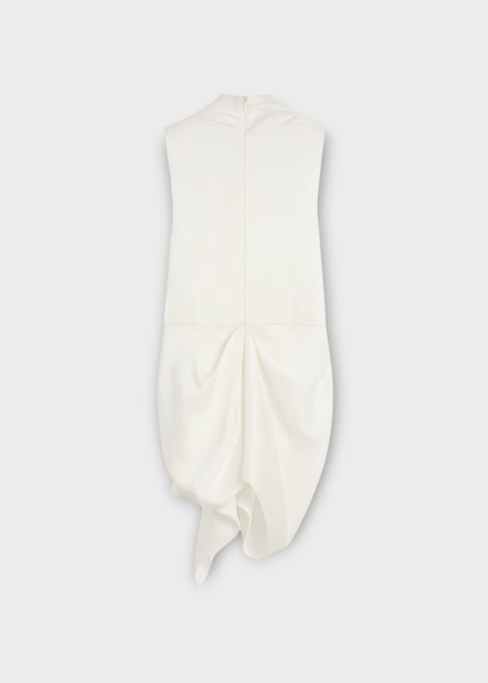 Givenchy Givenchy Top, White, Satin Draped Top In Off White