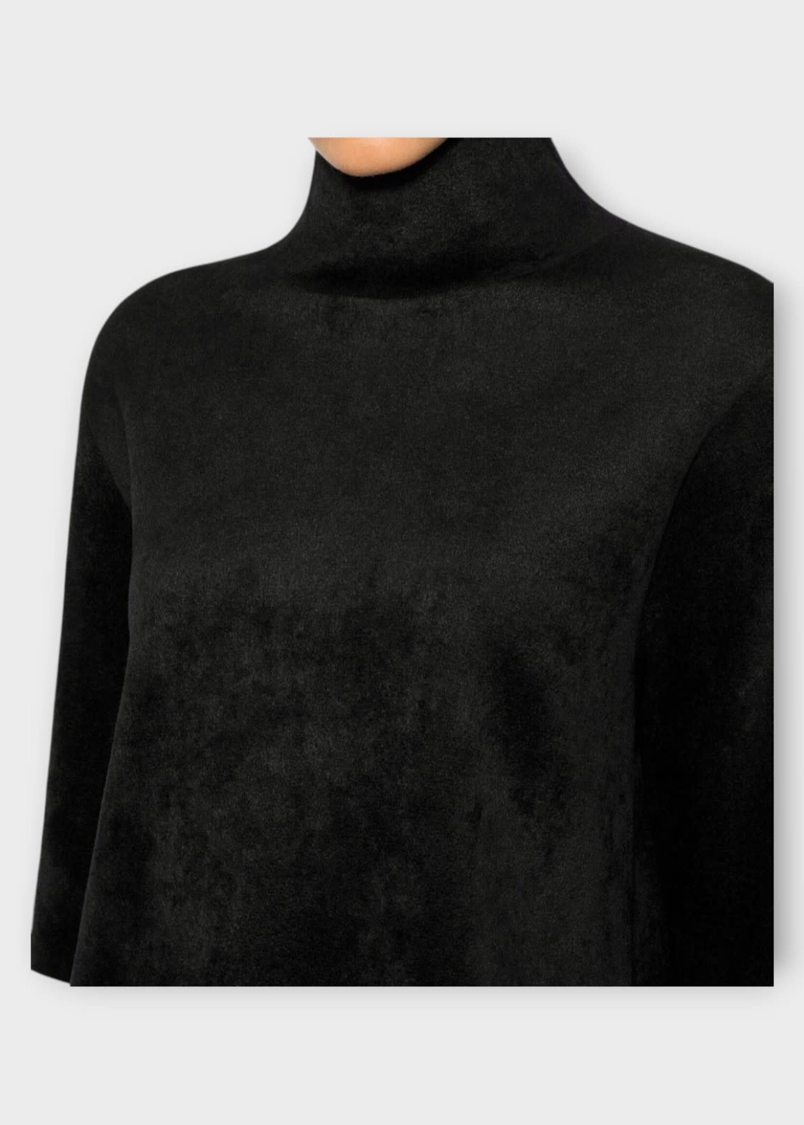 Alaia Alaia T-Shirt, Black, Velvet Boxy Tailored T-Shirt In Noir Alaia