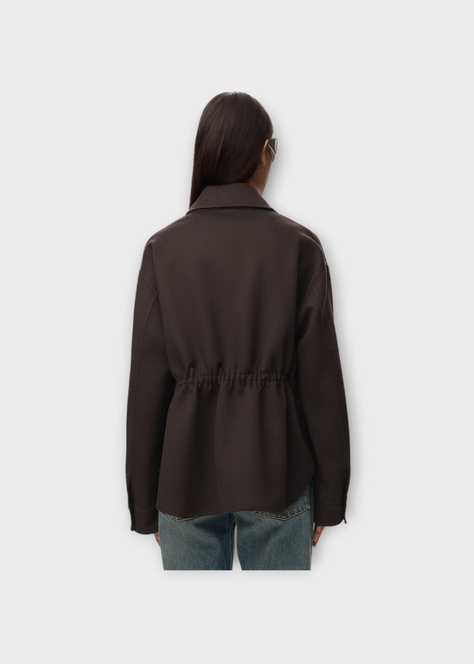 Loewe Loewe Jacket, Brown, Wool & Cashmere Workwear Jacket In Brown & Grey