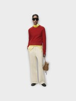Loewe Loewe Knitwear, Red, Sweater In Red w/ Embroidery