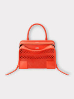 Loewe Loewe Bag, Orange, Amazona 180 Woven Calfskin Bag In Sunrise Orange