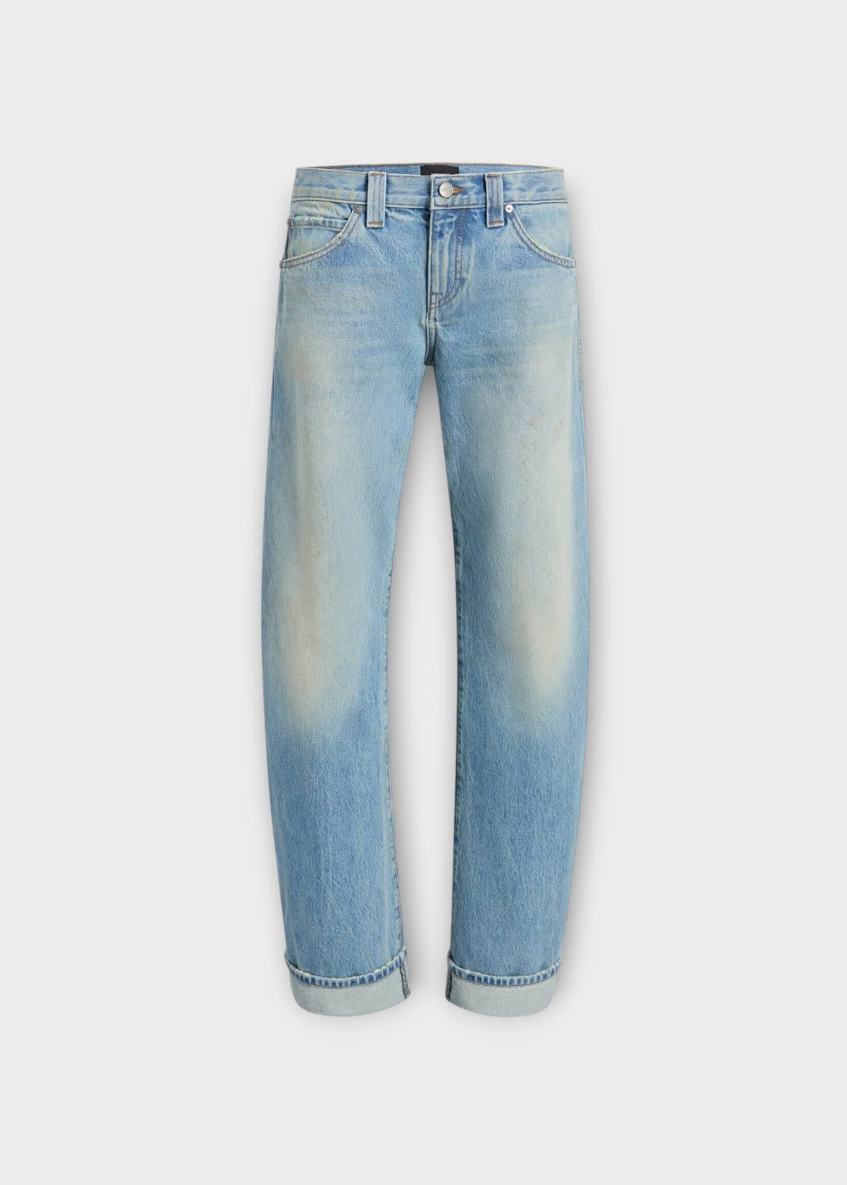 Khaite Khaite Jeans, Blue, Karo Low Rise Curved Leg Denim Pants in Rio Alto
