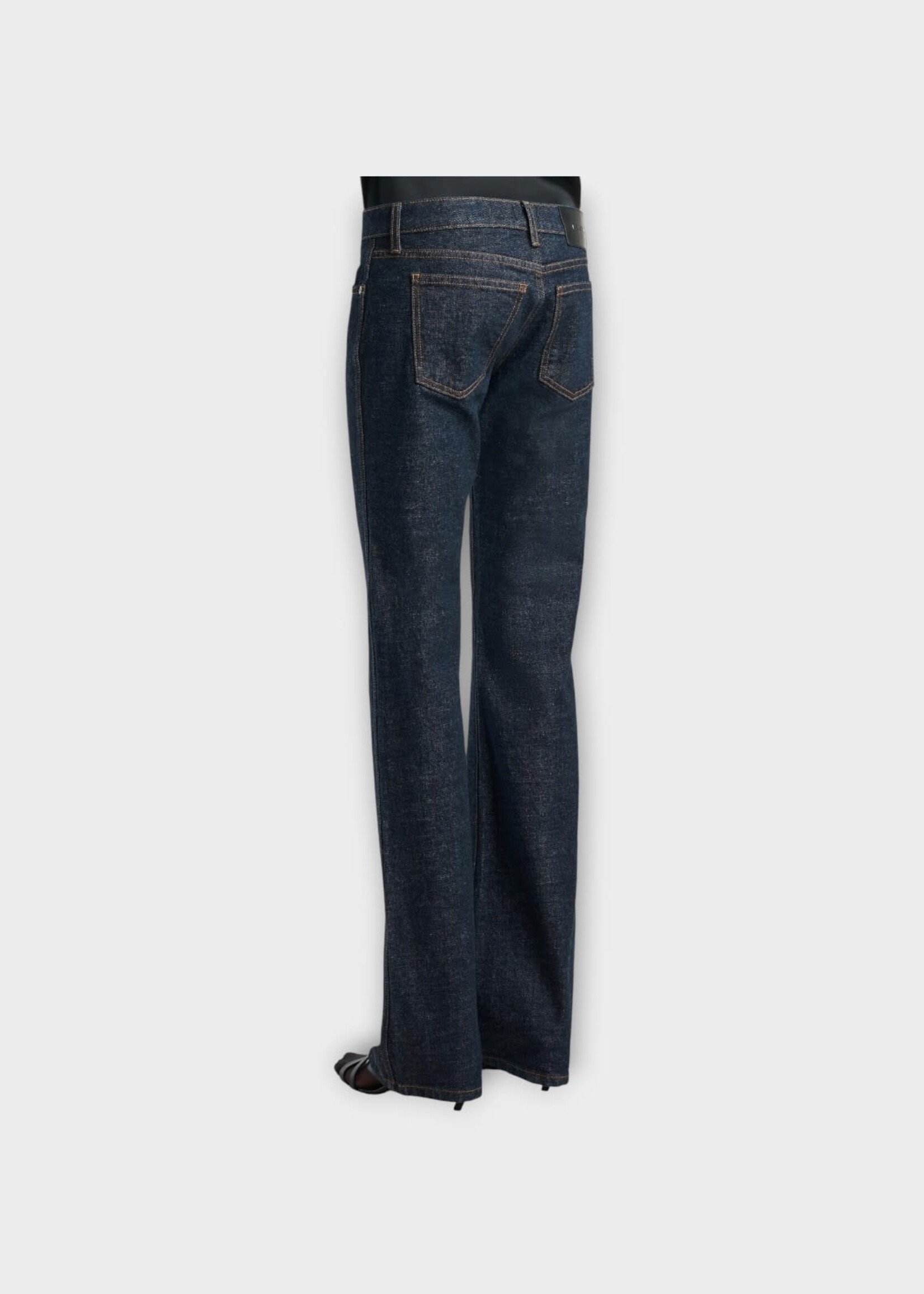 Khaite Khaite Jeans, Blue, Conforti Low Rise Flare Leg Denim Pantd in Benson
