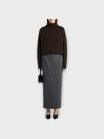 Khaite Khaite Knitwear, Brown, Marke Cashmere High Neck Sweater in Bark