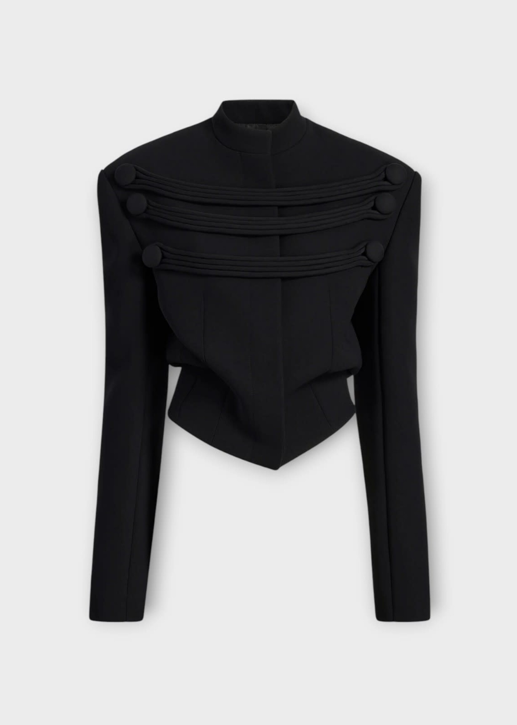 Khaite Khaite Jacket, Black, York Military Jacket In Black w/ Cord Embroidery