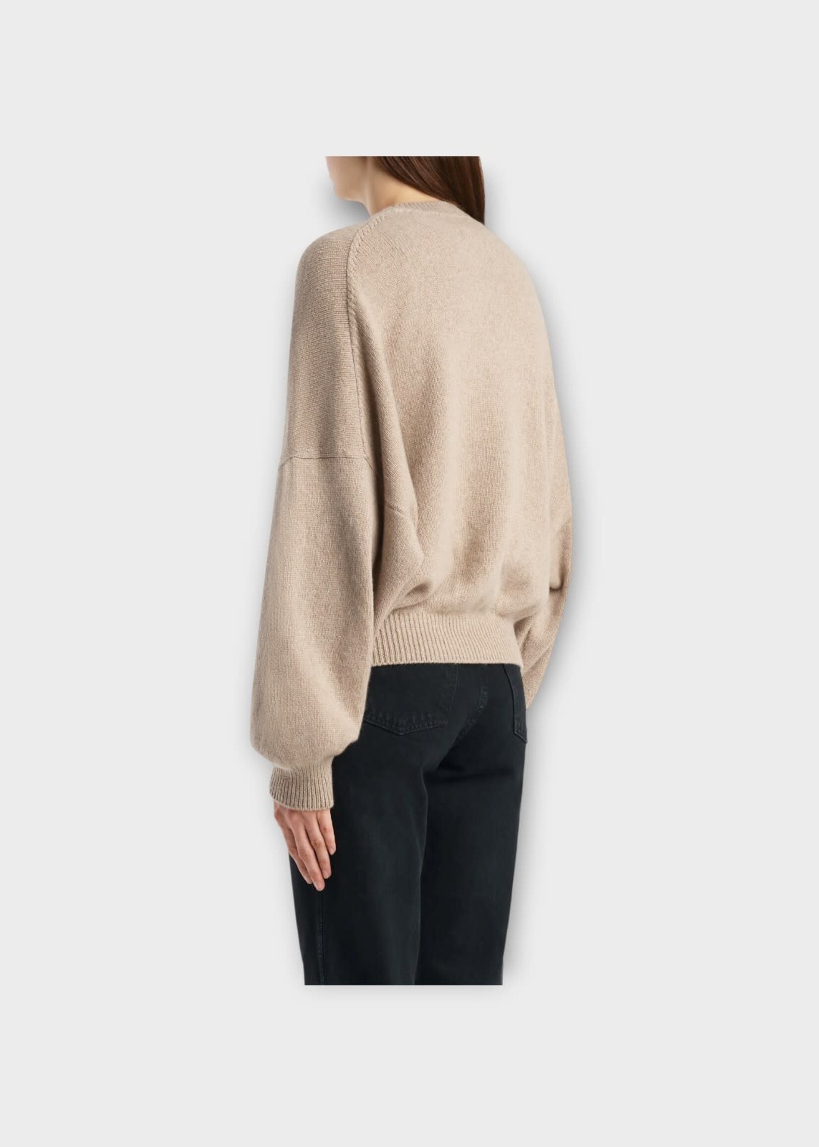 Khaite Khaite Knitwear, Beige, Margaux Cashmere Crew Neck Sweater in Putty