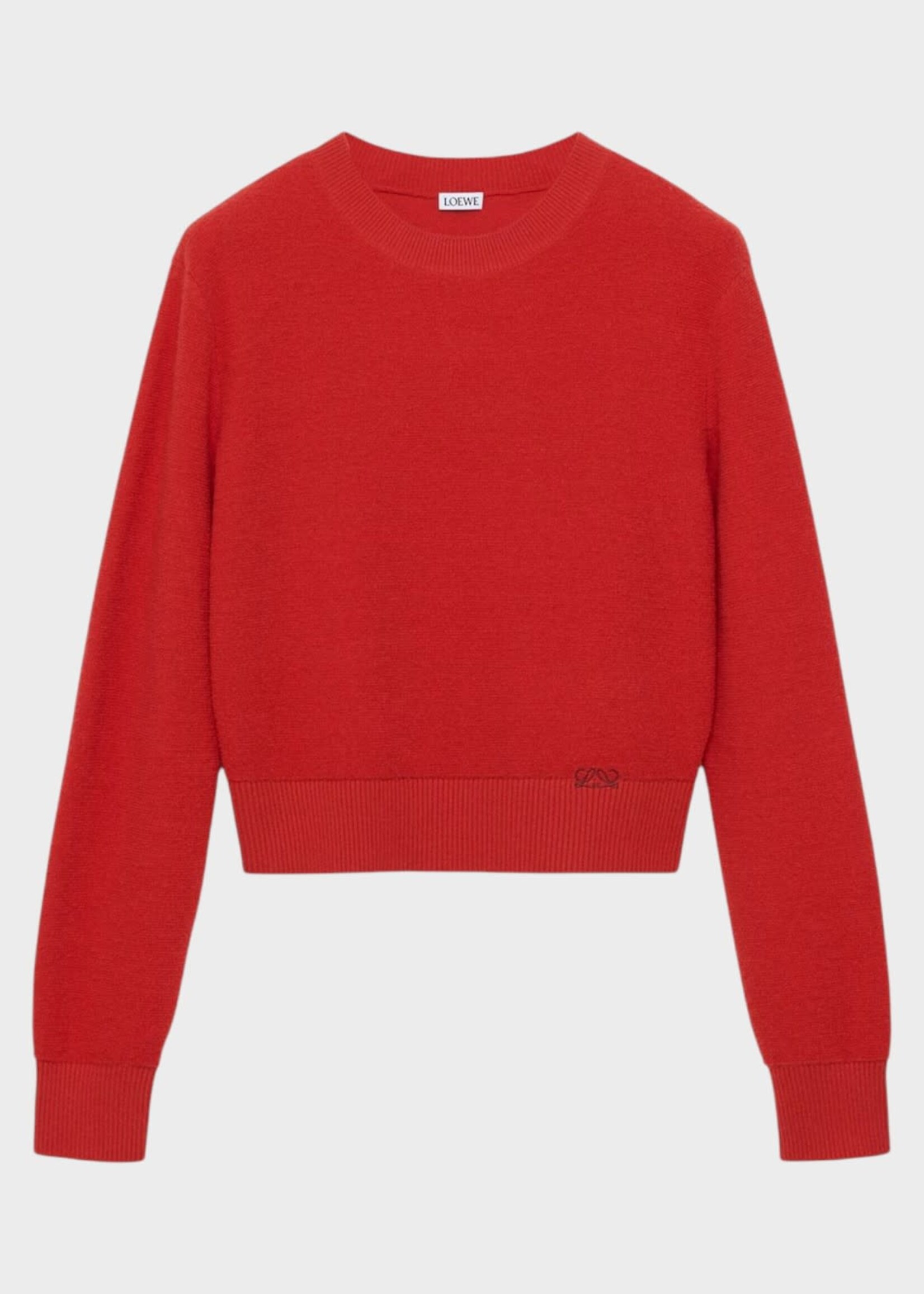 Loewe Loewe Knitwear, Red, Sweater In Red w/ Embroidery
