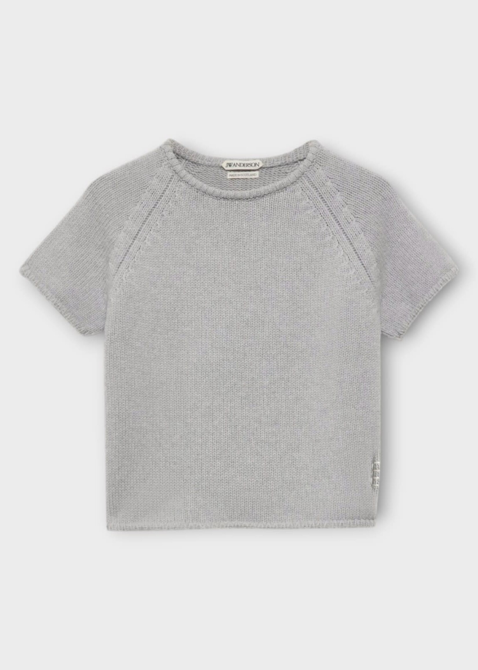 J.W. Anderson J.W. Anderson T-Shirt, Grey, Crew Neck Knitted T-Shirt In Grey Mélange