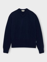 J.W. Anderson J.W. Anderson Knitwear, Navy, Wool V-Neck Jumper In Navy