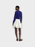 J.W. Anderson J.W. Anderson Skirt, White, Mini Curtain Skirt In White w/ All Over Floral Lace