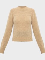 Dries Van Noten Dries Van Noten Knitwear, Beige, Texas Alpaca Wool Mix High Neck Cropped Sweater In Ecru