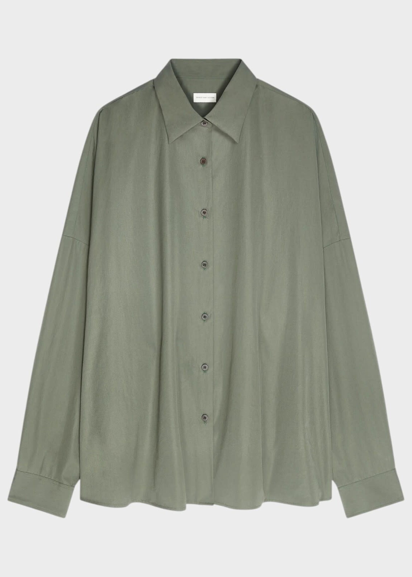 Dries Van Noten Dries Van Noten Shirt, Green, Casia Cotton Poplin Classic Shirt In Green