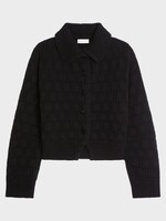 Dries Van Noten Dries Van Noten Knitwear, Black, Terino Wool Mix Collared Cardigan In Black