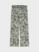 Dries Van Noten Dries Van Noten Trousers, Print, Presta Cotton Mix Straight Leg Pants in Green w/ Floral Print