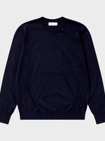 Dries Van Noten Dries Van Noten Knitwear, Navy, Murton Merino Wool Crew Neck Sweater In Navy