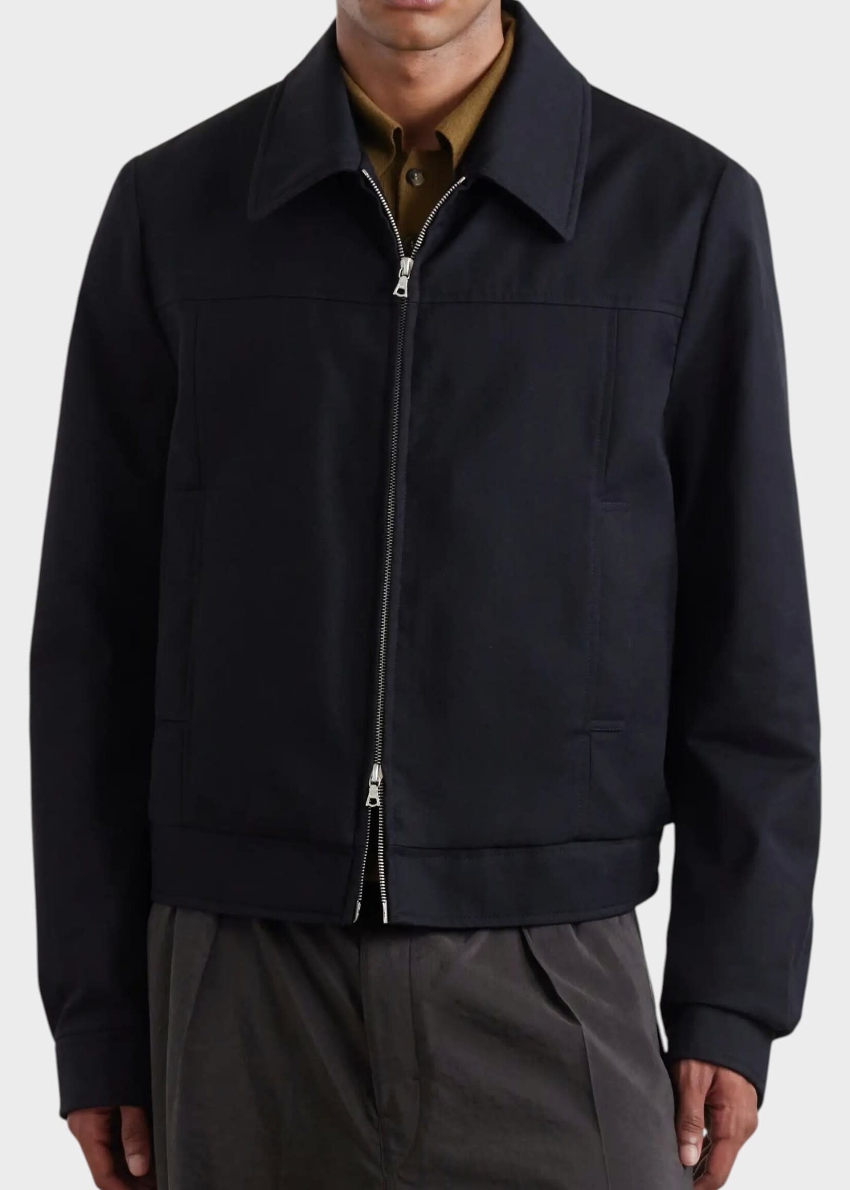 Dries Van Noten Dries Van Noten Jacket, Black, Vernon Cotton & Wool Water Repellent Collared Jacket In Black
