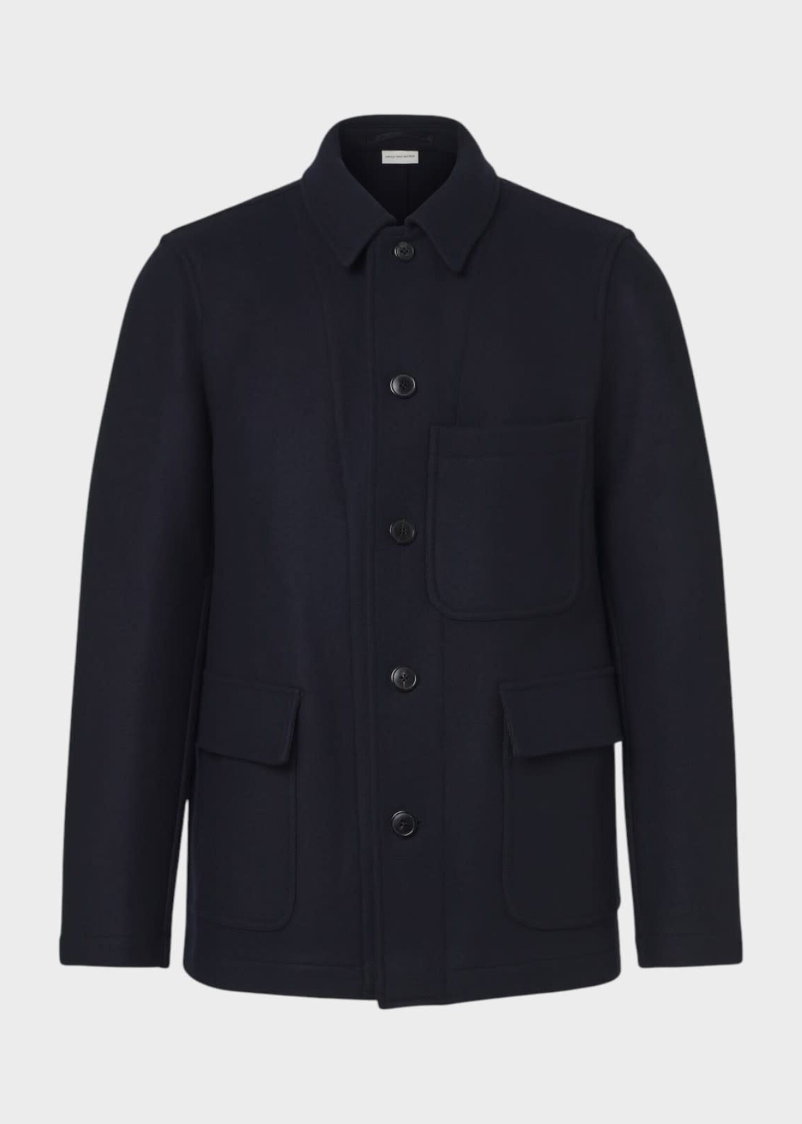 Dries Van Noten Dries Van Noten Jacket, Navy, Braxton Wool Mix Single Breasted Blazer In Navy