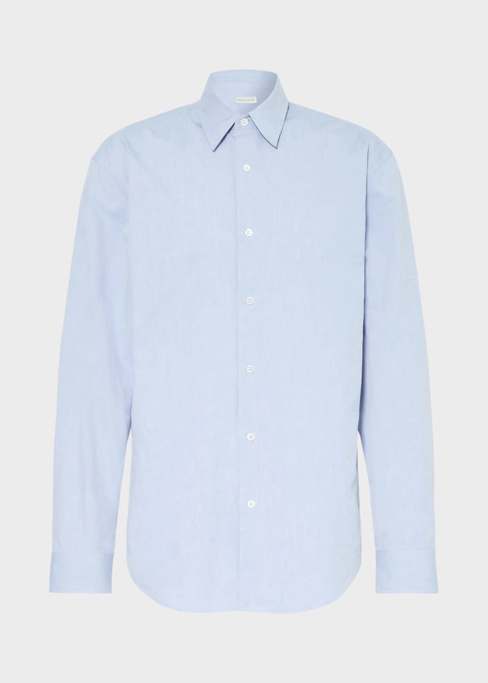 Dries Van Noten Dries Van Noten Shirt, Blue, Caper Cotton Classic Shirt In Blue