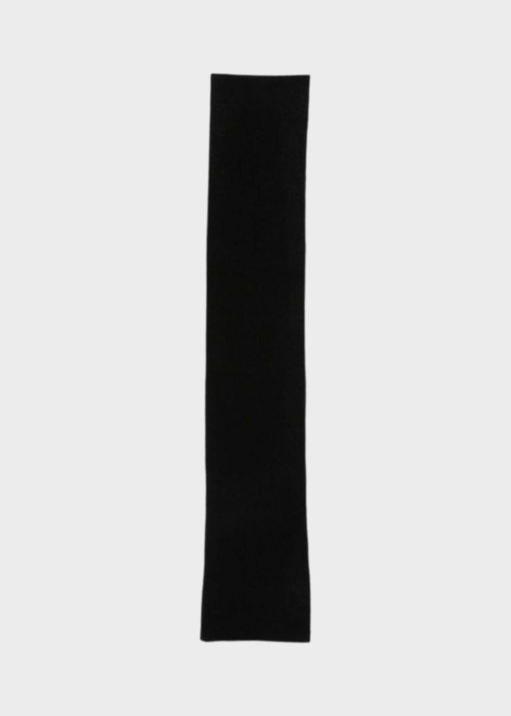 Dries Van Noten Dries Van Noten Scarf, Black, Moyson Alpaca Wool Ribbed Scarf In Black