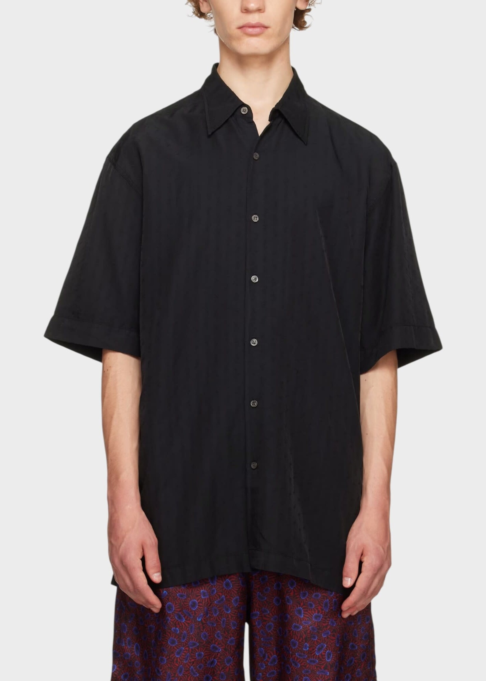 Dries Van Noten Dries Van Noten Shirt, Black, Cassidye Cotton Short Sleeve Shirt In Black