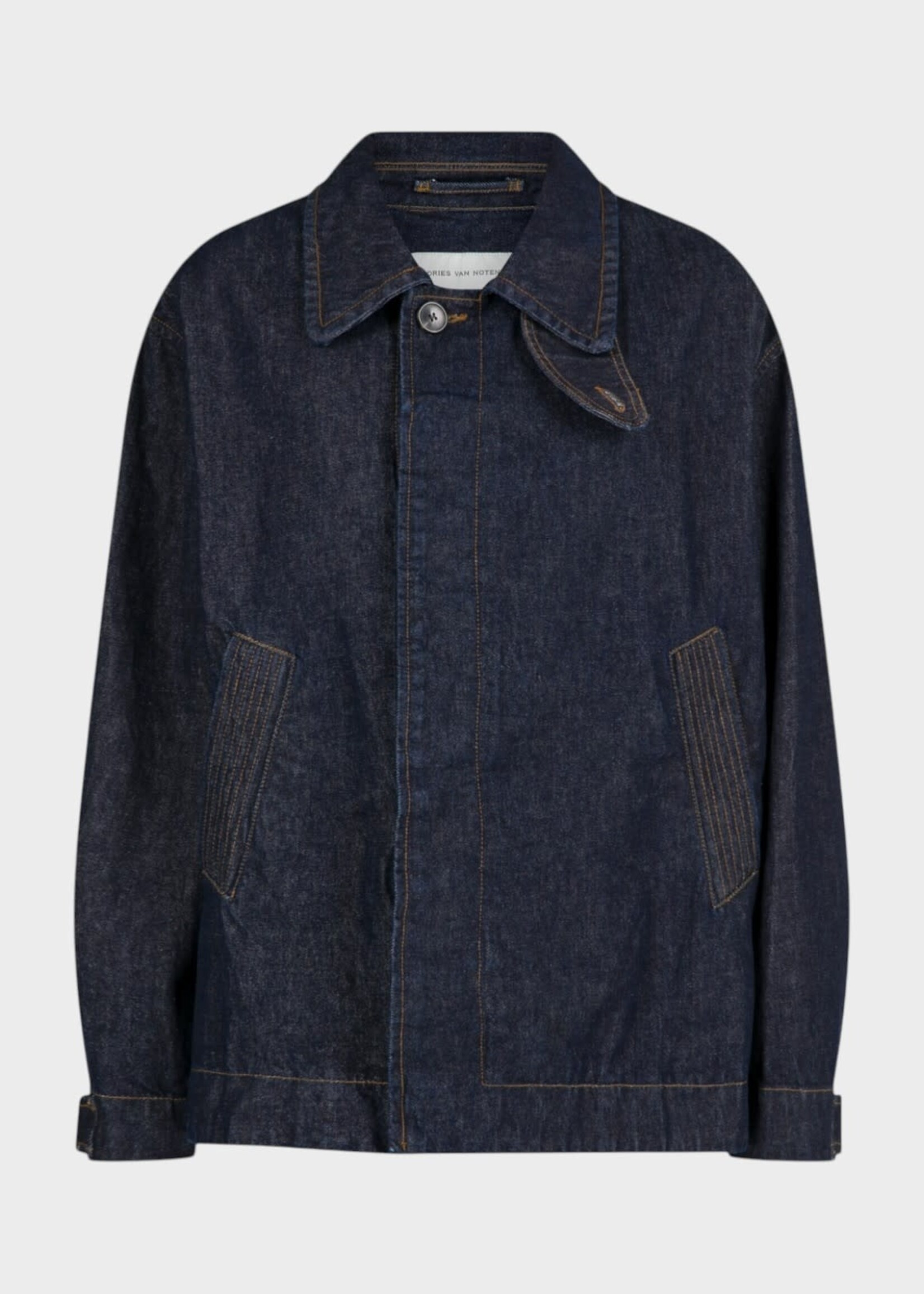 Dries Van Noten Dries Van Noten Jacket, Blue, Varrick Cotton Oversized Denim Jacket In Indigo