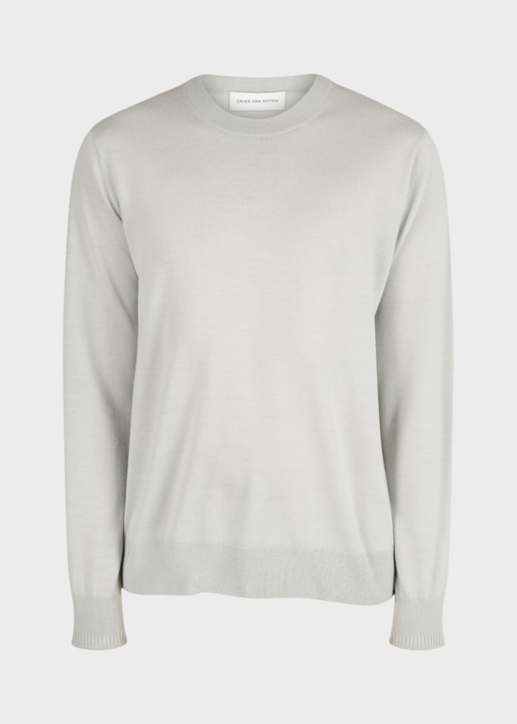 Dries Van Noten Dries Van Noten Knitwear, Grey, Murton Merino Wool Crew Neck Sweater In Light Grey